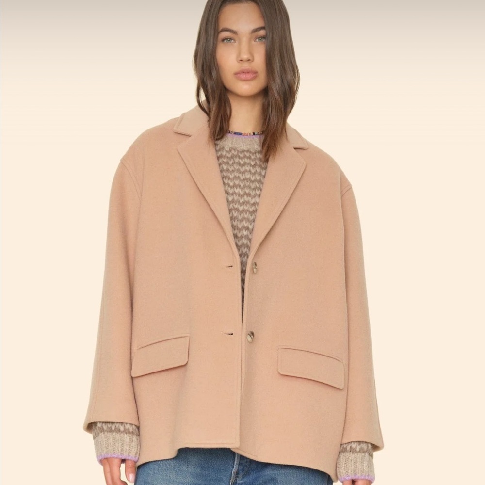 Xirena Warm Camel Beige Rowan Jacket Blazer Wool Blend Size Small
